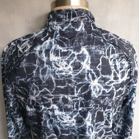 Spyder Active Wm's Lightweight Zip-Up Patterned Blk & Wh Jacket w/ Mock Neck SM - Picture 10 of 16
